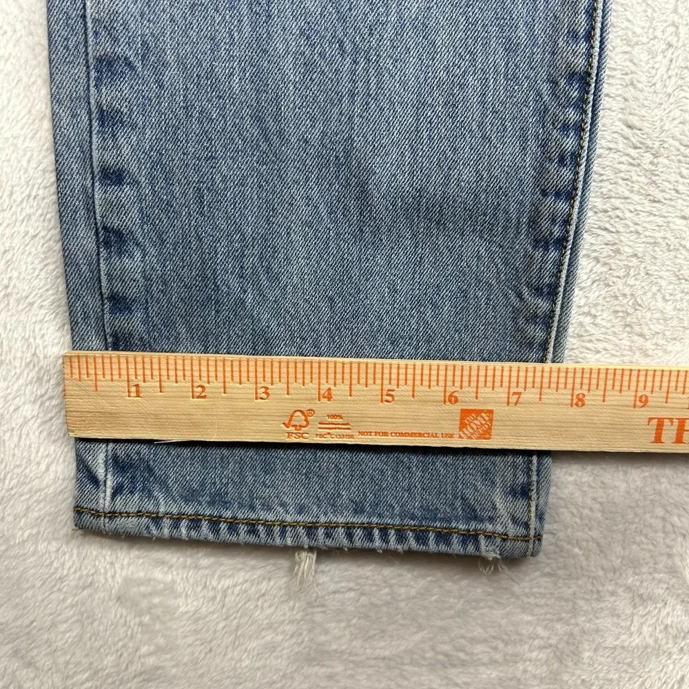 Levi's 501 Original Fit Straight Jeans Men 32X28.5 Blue Denim Button Fly - Flaws